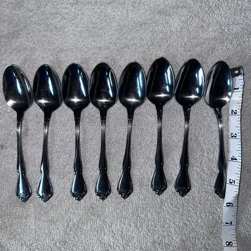 Oneida Arbor Rose Stainless True Rose 1881 Rogers Ltd Silverware Flatware Spoons